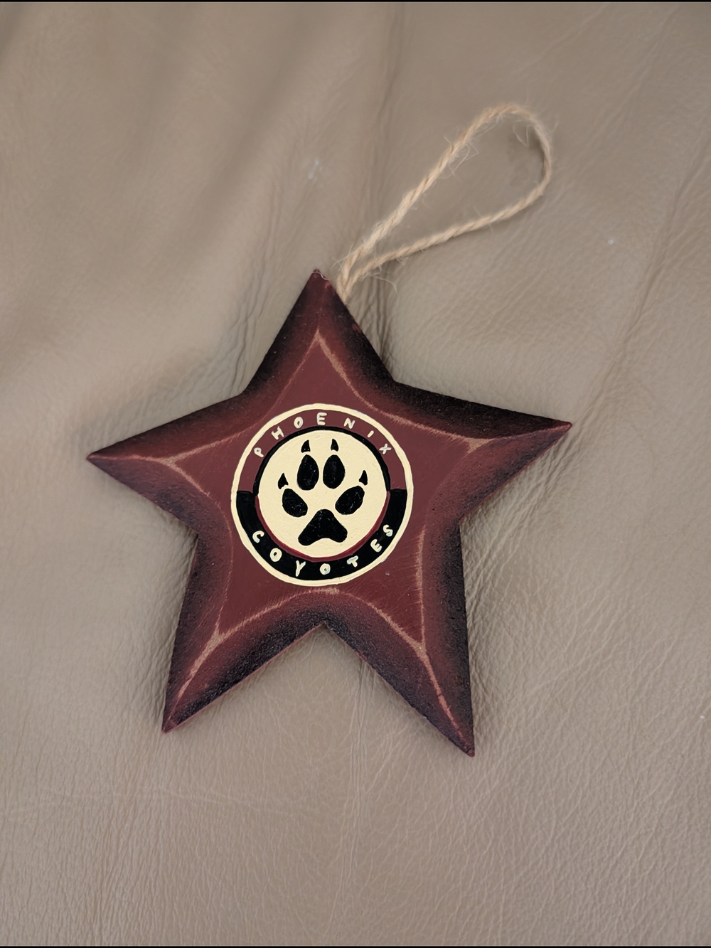 Phoenix Coyotes Burgundy Star Hanging Ornament